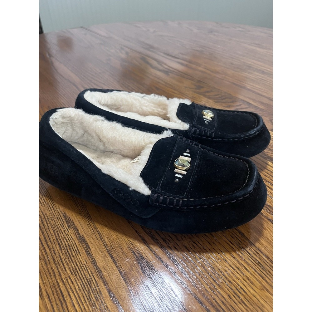 Woman's UGG Australia Ansley Chunky Slippers Crystals Fur Lined Fur Size 8